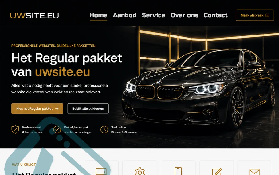Conceptdesign autobedrijf — Regular-formule